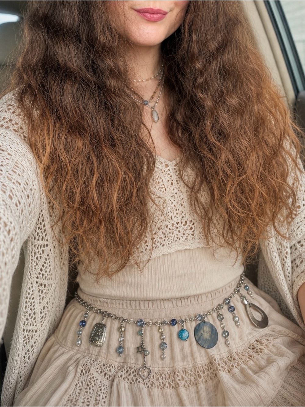 Handmade Upcycled Boho Belt Chain with Detachable Pendants -One of a Kind ✨